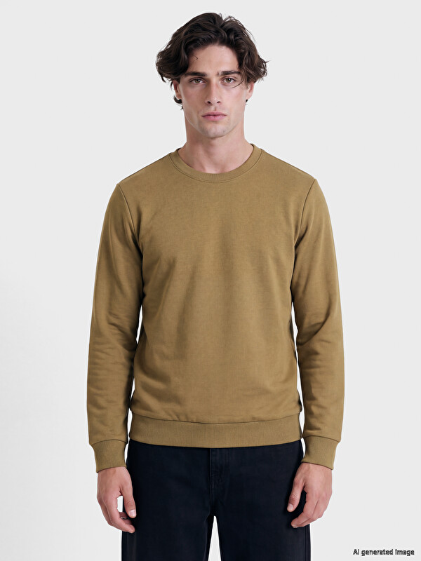 LCWAIKIKI Classic Crew Neck Men's Thick Sweatshirt