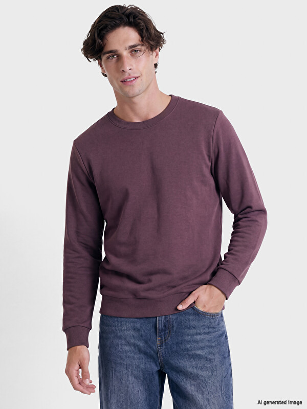 LCWAIKIKI Classic Crew Neck Men's Thick Sweatshirt