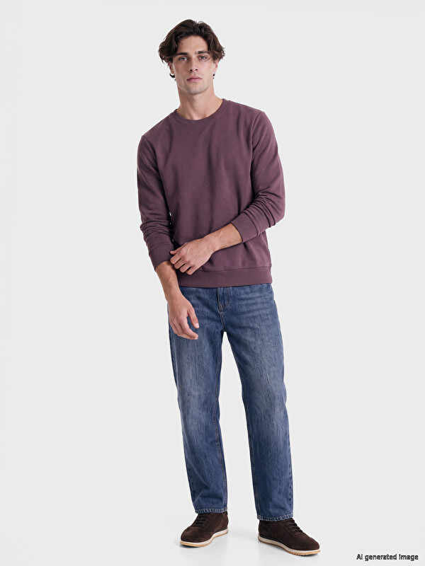 LCWAIKIKI Classic Crew Neck Men's Thick Sweatshirt