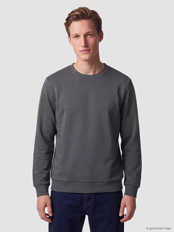 LCWAIKIKI Classic Crew Neck Men's Thick Sweatshirt