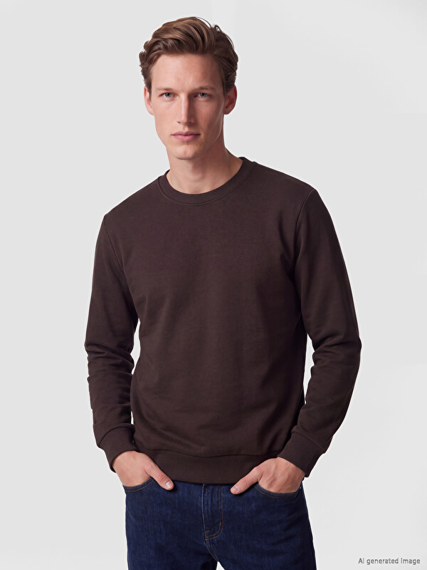LCWAIKIKI Classic Crew Neck Men's Thick Sweatshirt