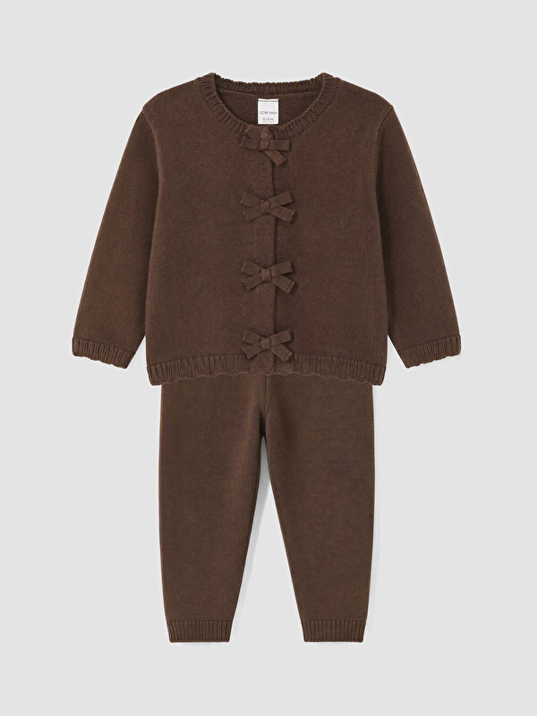 LCW baby Fiyonk Detaylı Kız Bebek Takım