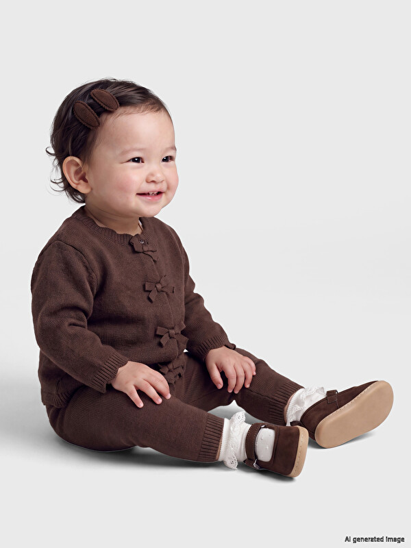 LCW baby Fiyonk Detaylı Kız Bebek Takım