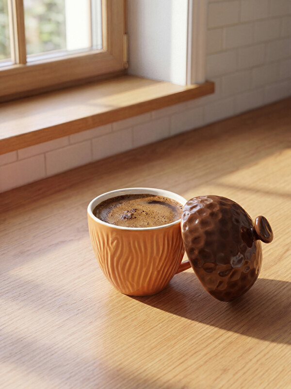 LCW HOME Acorn Figured Porcelain Coffee Cup 100 ml
