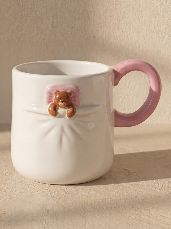 LCW HOME Ayı Figürlü Desenli Seramik Kupa 295 ml