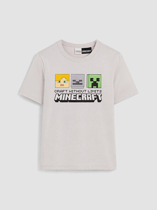 LCW Kids Minecraft Baskılı Erkek Çocuk Tişört