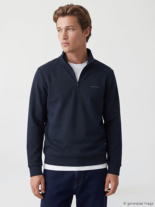 SOUTHBLUE  Dik Yaka Erkek Sweatshirt