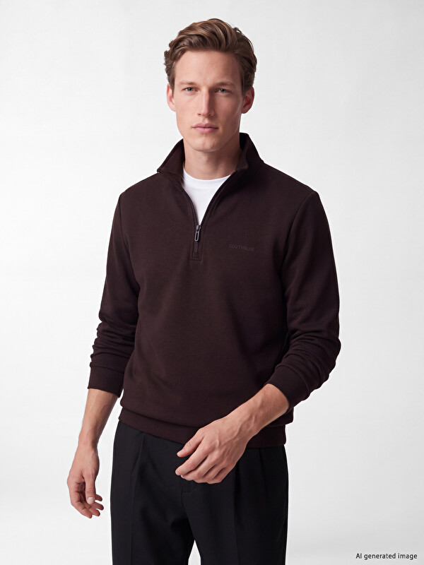 SOUTHBLUE Dik Yaka Erkek Sweatshirt