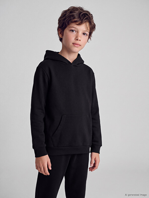 LCW Kids Kapüşonlu Erkek Çocuk Kalın Sweatshirt