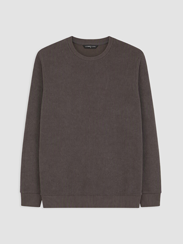 LCWAIKIKI Classic Bisiklet Yaka Erkek Sweatshirt