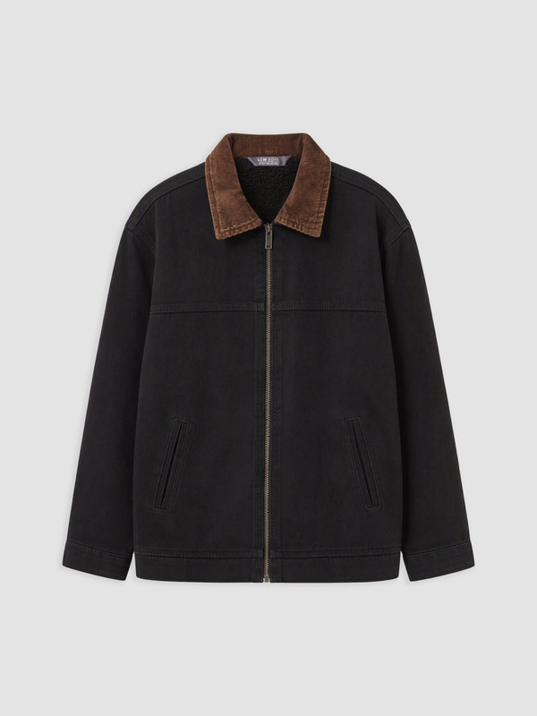 LCW Kids Velvet Collar Boys' Denim Coat