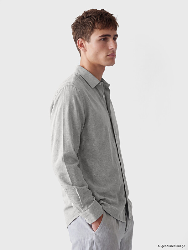 LCW Vision Regular Fit Armürlü Erkek Gömlek