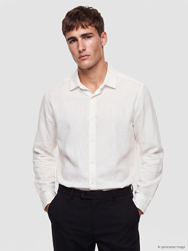 LCW Vision Regular Fit Armürlü Erkek Gömlek