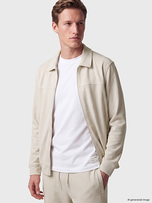 SOUTHBLUE Polo Yaka Erkek Fermuarlı Sweatshirt