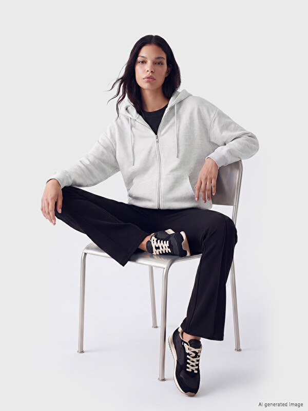 XSIDE Hooded Oversize Women's Zippered Sweatshirt