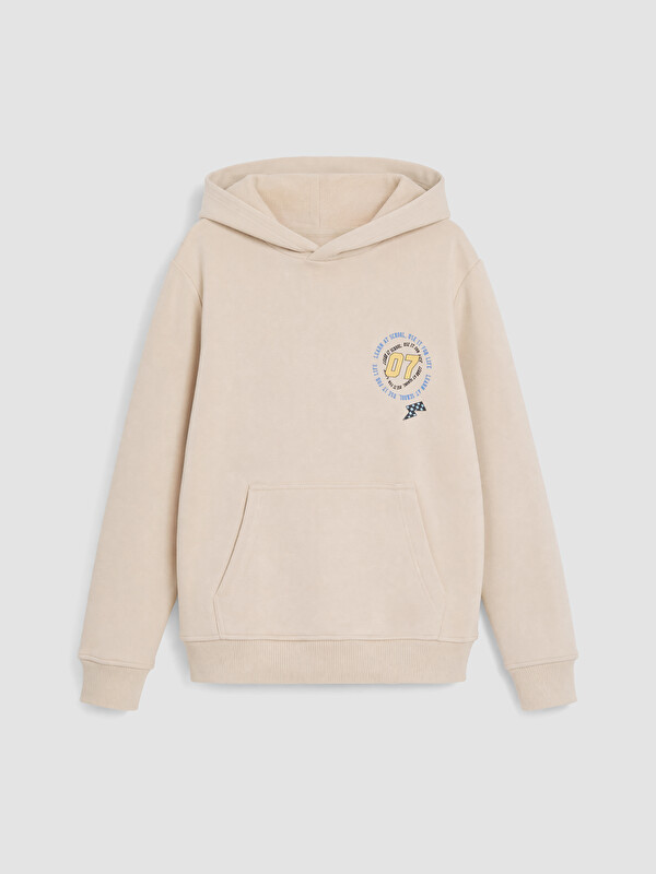 LC WAIKIKI Kapüşonlu Baskılı Erkek Çocuk Sweatshirt