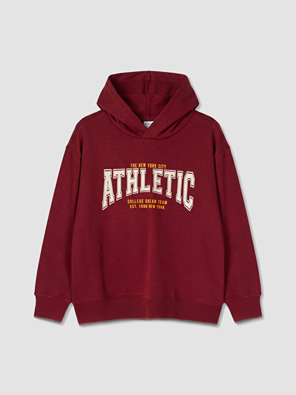 LC WAIKIKI Kapüşonlu Baskılı Erkek Çocuk Sweatshirt