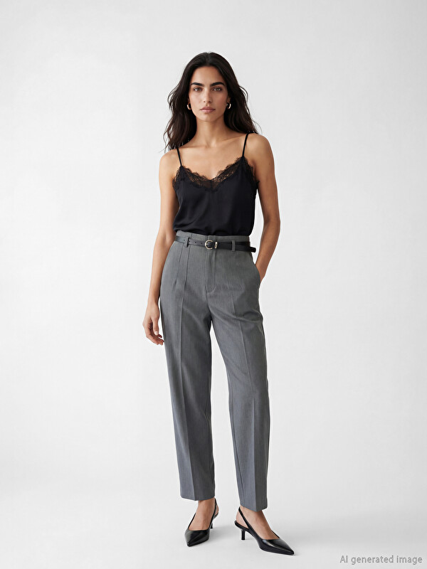 LCW Vision Woman Grey Trousers