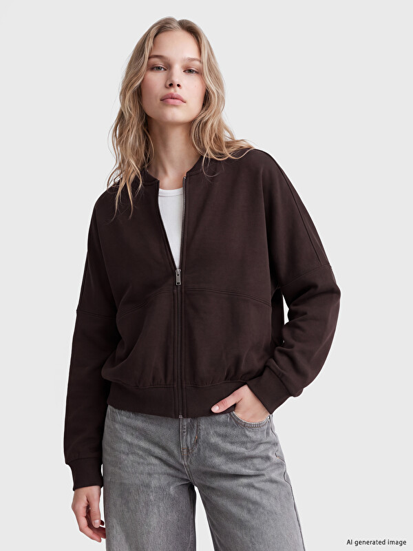 LCW Vision Oversize Women's Zip-Up Sweatshirt