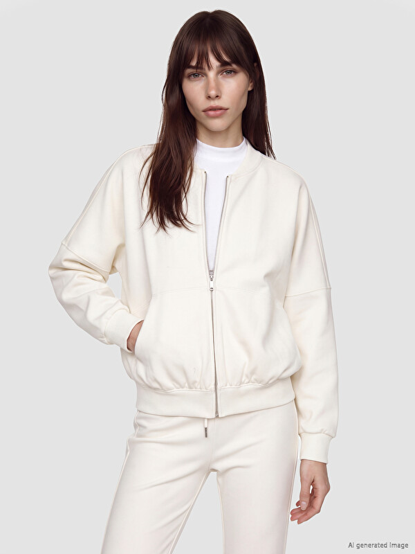 LCW Vision Oversize Women's Zip-Up Sweatshirt