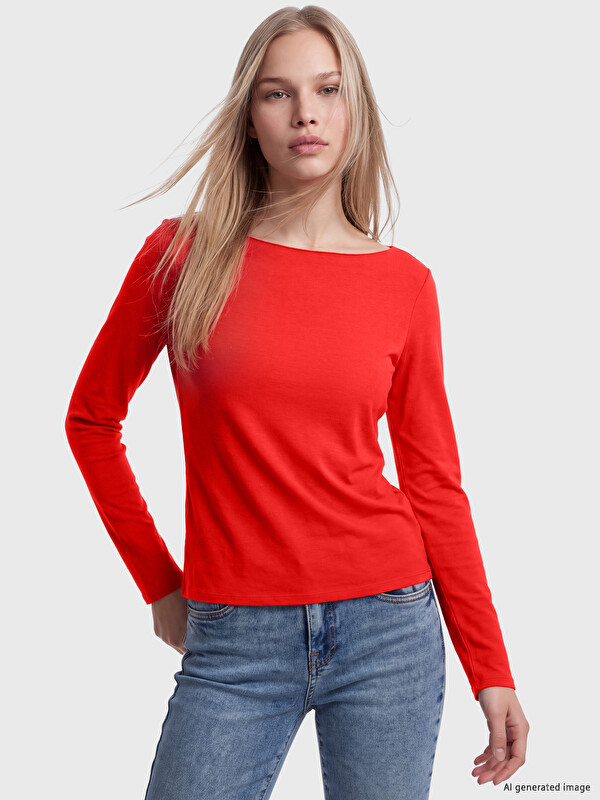LCW Vision Kayık Yaka Kadın Body