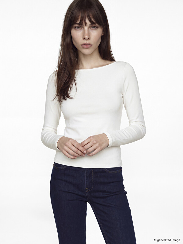 LCW Vision Kayık Yaka Kadın Body