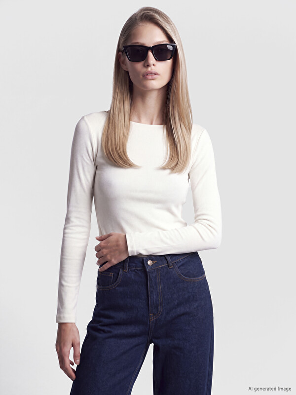 LCW Vision Kayık Yaka Kadın Body