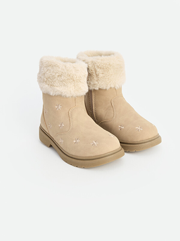 LCW STEPS Faux Furred and Embroidery Embroidered Girl Child Boot