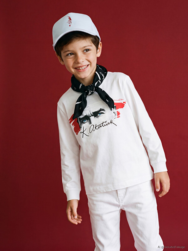 LCW Kids Atatürk Baskılı Erkek Çocuk Tişört