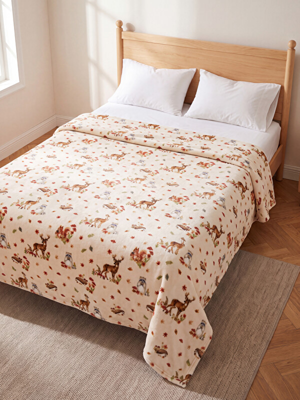 LCW HOME Rakun Figürlü Çift Kişilik Battaniye