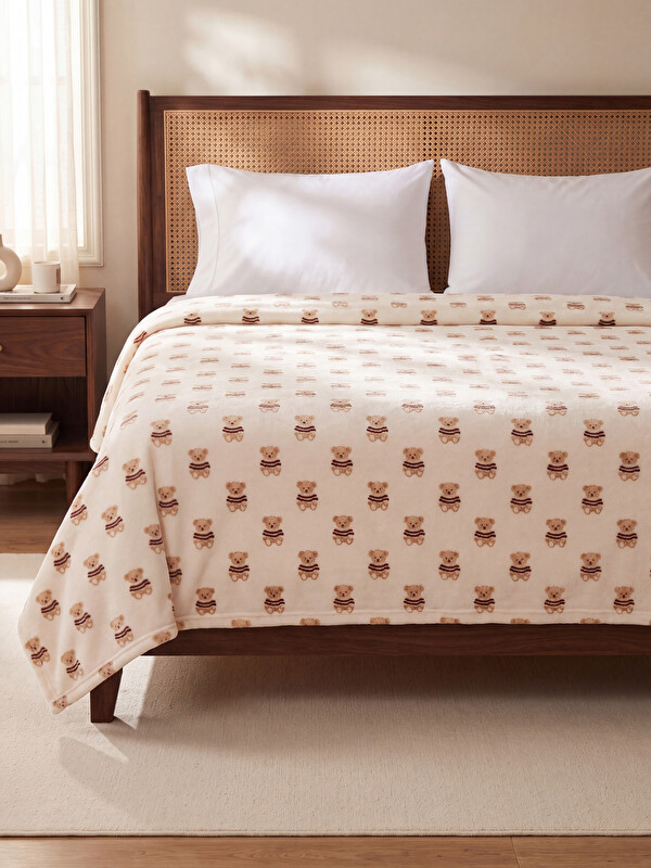LCW HOME Duplo ćebe sa dezenom medveda 200x220 cm