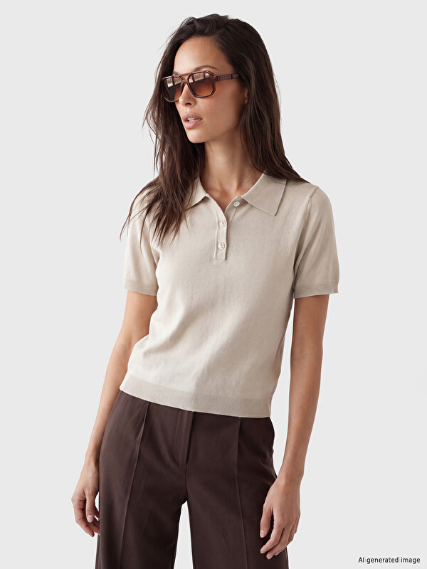 LCW EVERYDAY Polo Yaka Kadın Triko Kazak