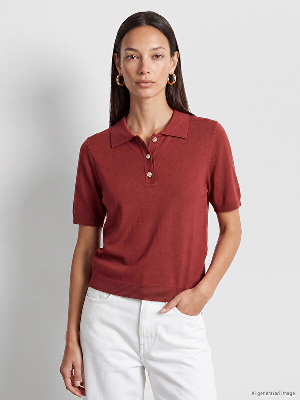 LCW EVERYDAY Polo Yaka Kadın Triko Kazak