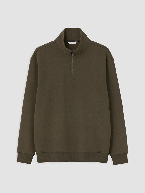 LCW Vision Dik Yaka Erkek Kalın Sweatshirt