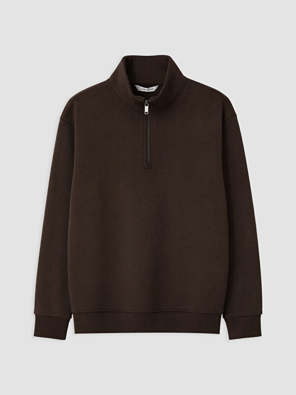 LCW Vision Dik Yaka Erkek Kalın Sweatshirt