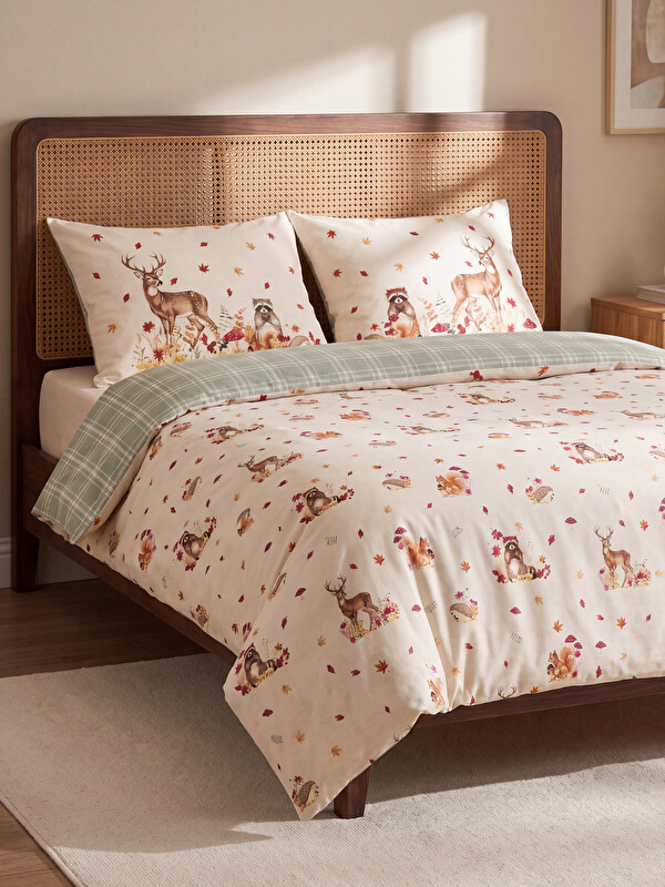 LCW HOME Desenli Çift Kişilik Nevresim Seti