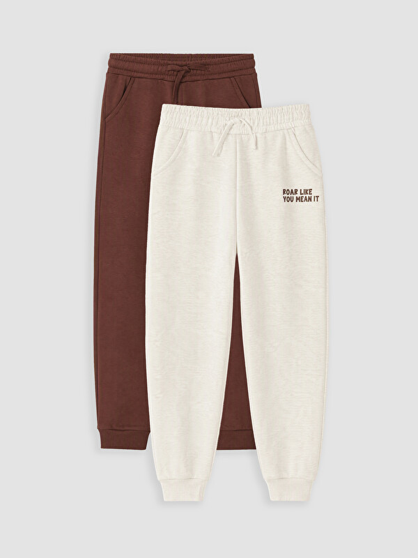 LCW Kids Pantalons de survêtement jogger Blanc Garçon