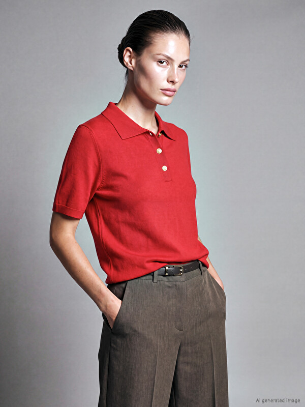 LCW EVERYDAY Polo Collar Women's Knitwear Sweater