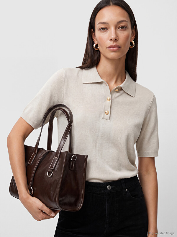 LCW EVERYDAY Polo Yaka Kadın Triko Kazak