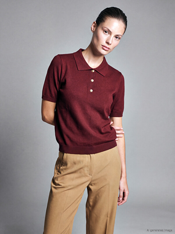 LCW EVERYDAY Polo Collar Women's Knitwear Sweater