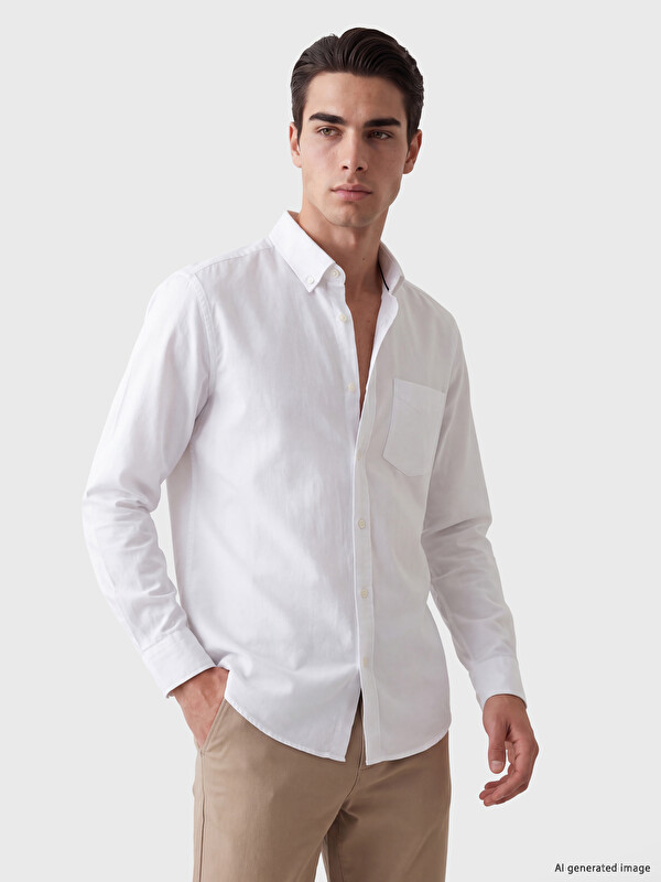 LCW Vision Regular Fit Oxford Erkek Gömlek