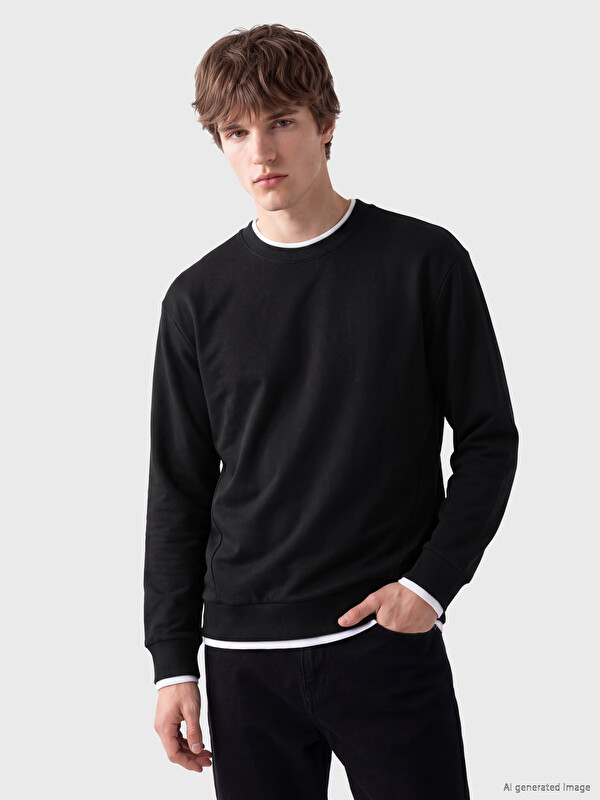XSIDE Sweat-shirt brodé à col rond