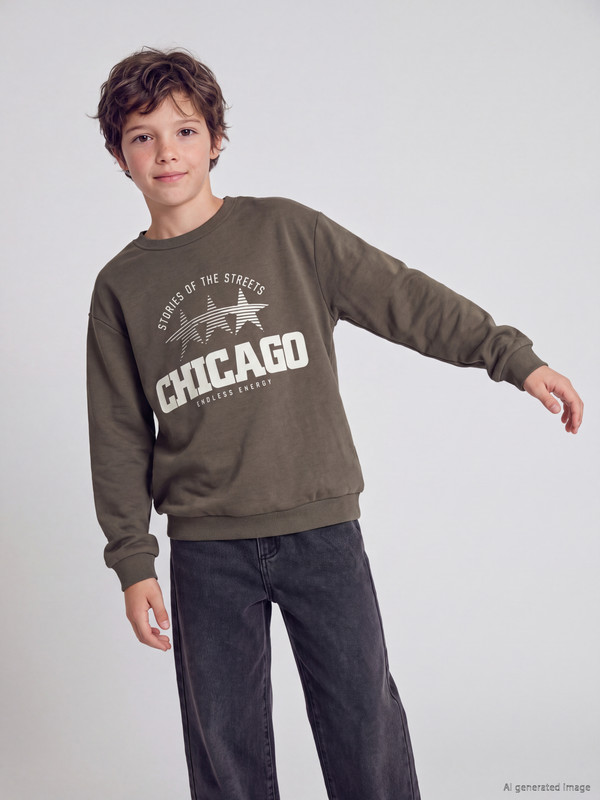 LCW Kids Chicago Printed Boys' T-shirt