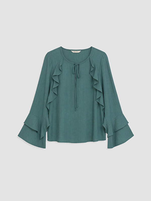 LCWAIKIKI Classic Blouse à volants à col lavallière