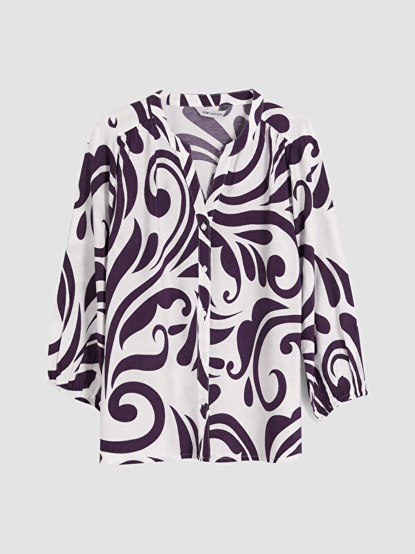 LCWAIKIKI Classic Bluza sa djedovskom kragnom, dezenirana