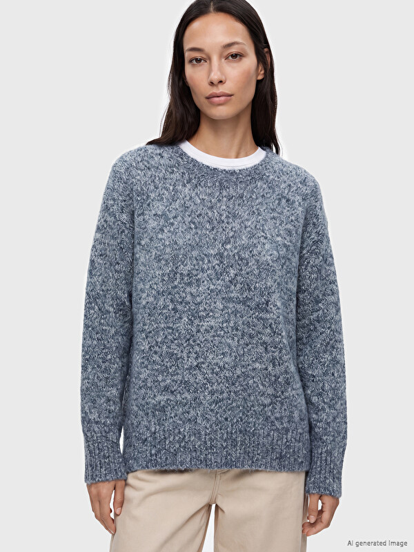 LCW EVERYDAY Crew Neck Oversize Women's Knitwear Sweater