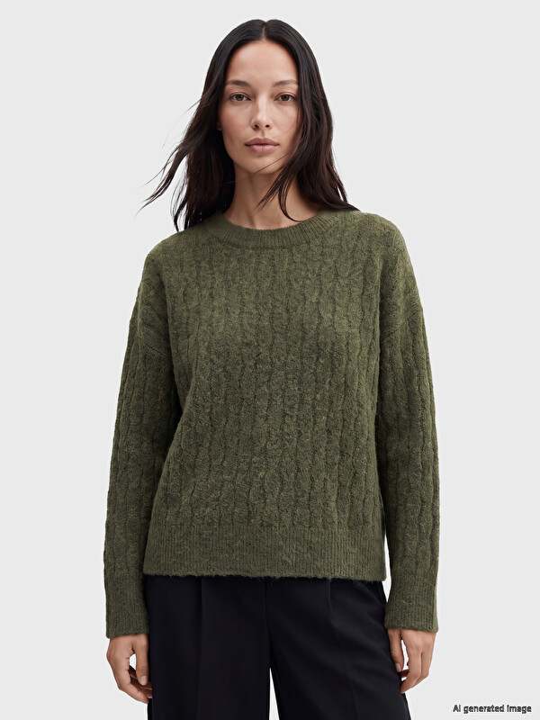 LCW EVERYDAY Patterned Wool Blend Women's Knitwear Sweater