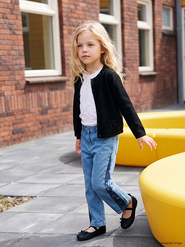 LCW Kids Wideleg Kız Çocuk Jean Pantolon