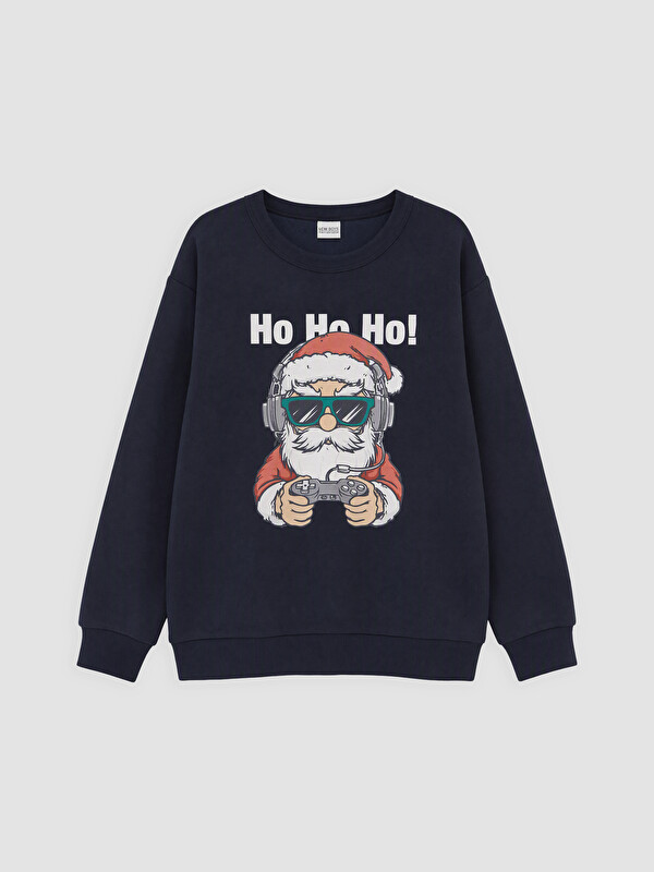 LCW Kids New Year Themed Boys' Thick Sweatshirt