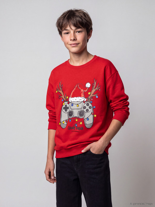 LCW Kids Neujahrsthema Jungen Dickes Sweatshirt